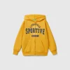 Zip-up sweatshirt with print