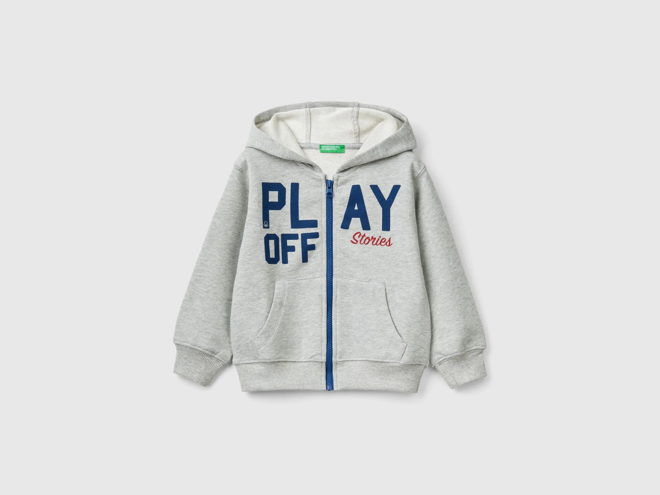 Zip-up sweatshirt with print