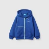 Zip-up sweatshirt with print