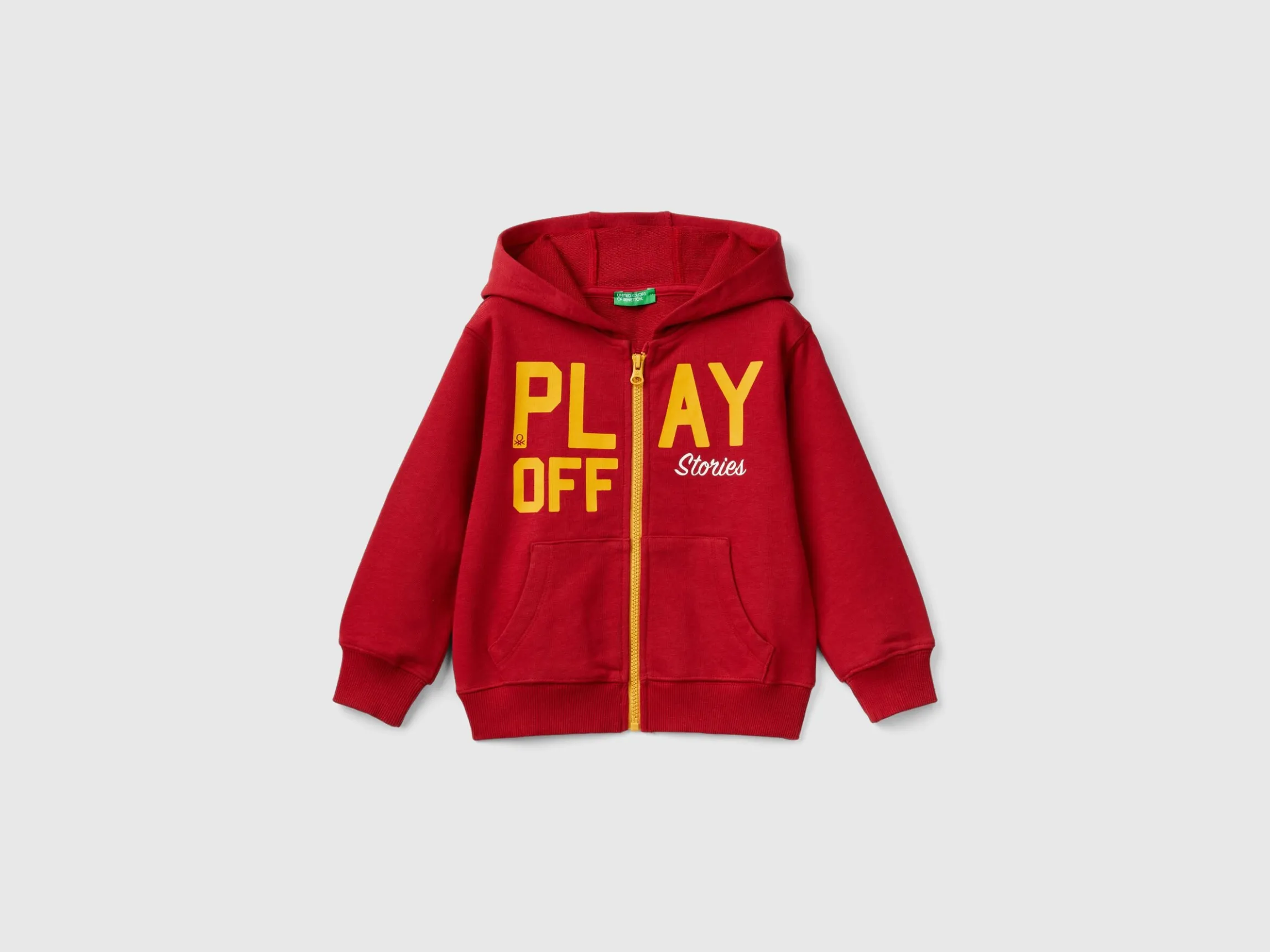 Zip-up sweatshirt with print