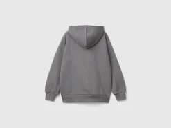 Zip-up sweatshirt with print