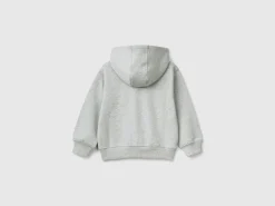 Zip-up sweatshirt with print