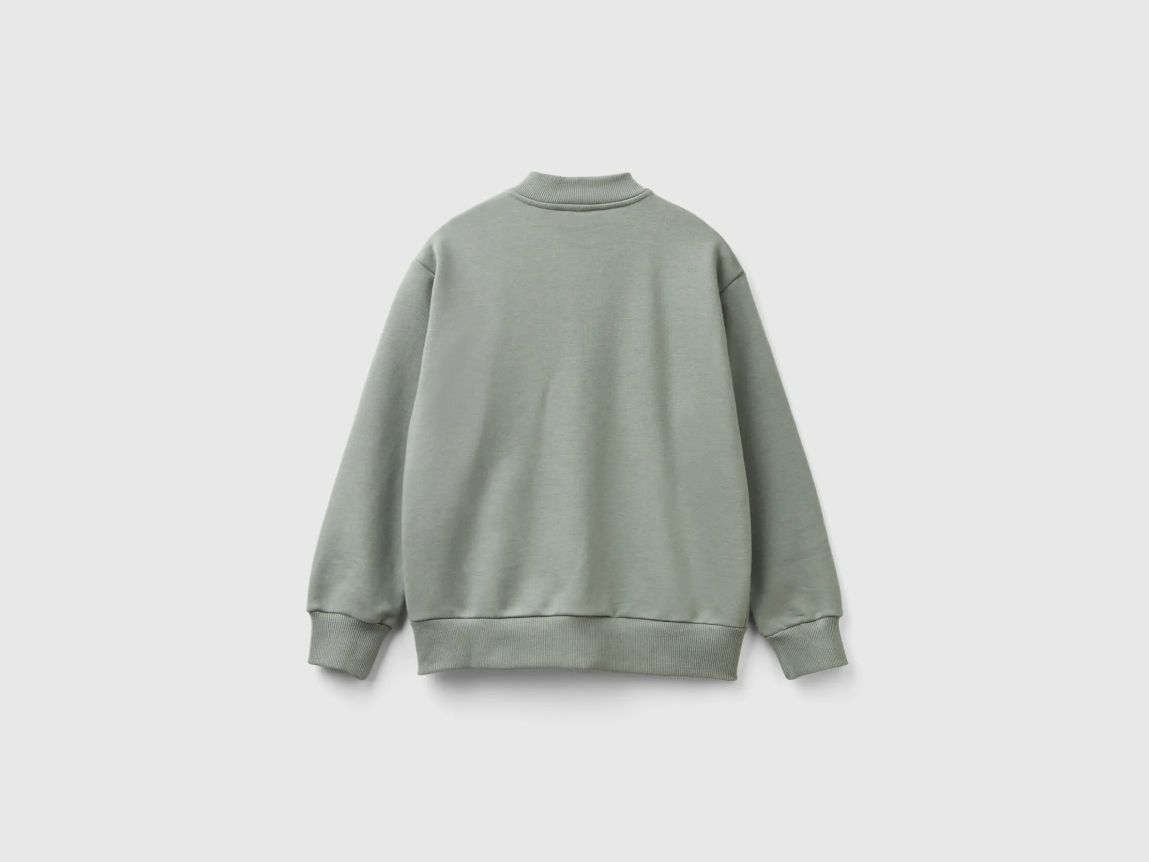 Zip-up sweatshirt with slogan print