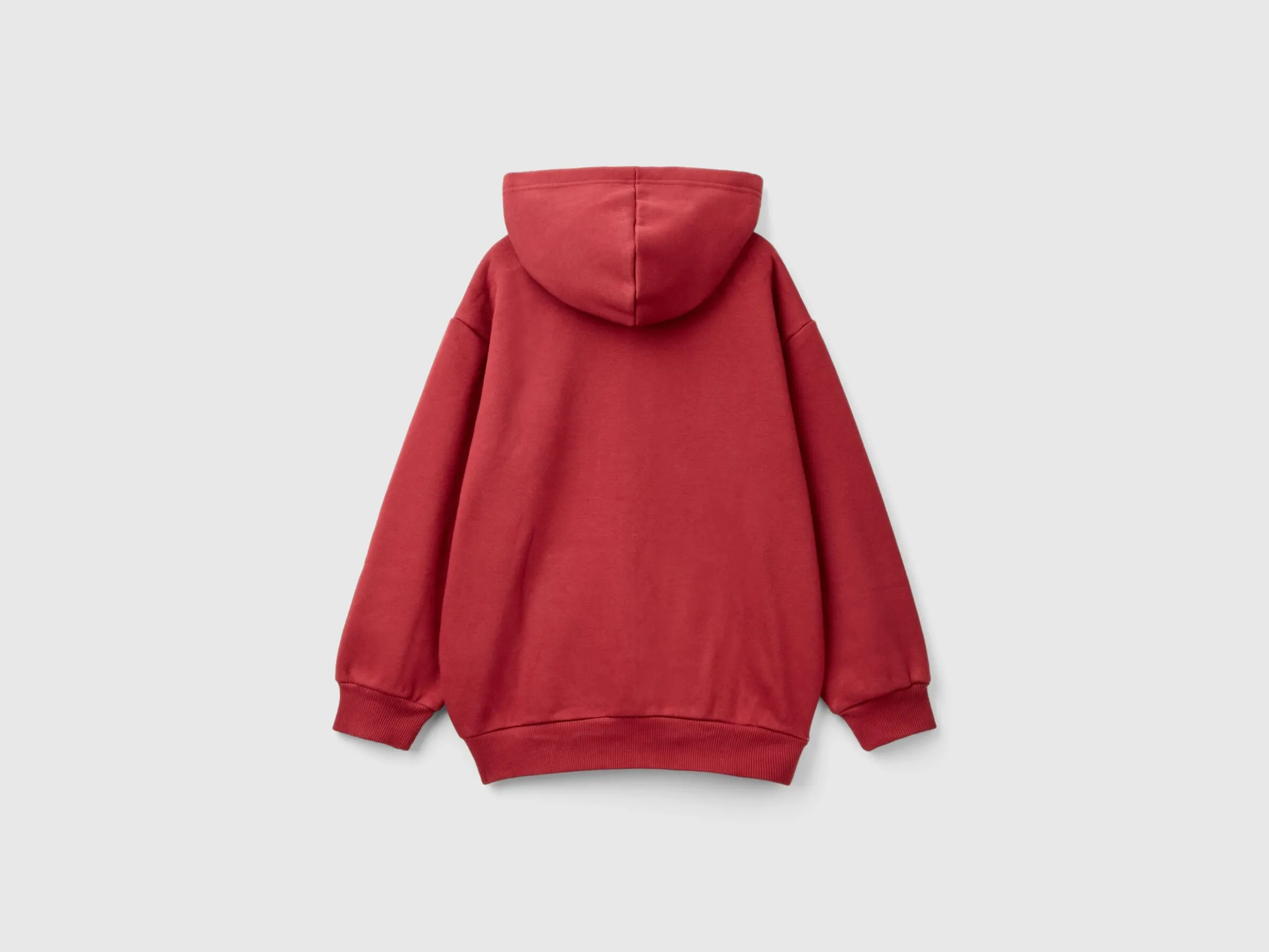 Zip-up sweatshirt with thick print,